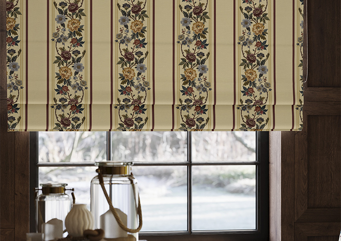 Jennys Stripe, Merlot - Twist&Fit Roman Blind - Image 5